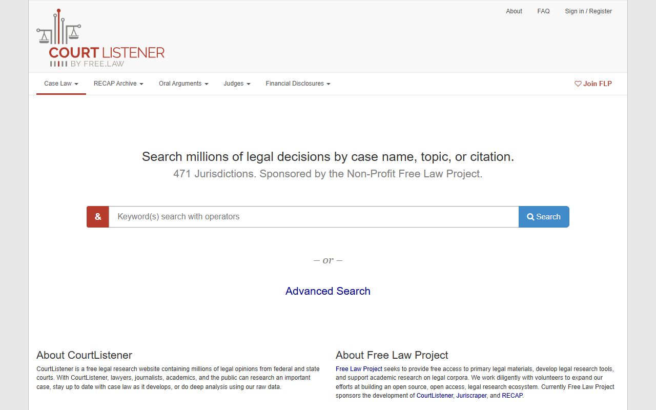 Wilkinson County court records free appellate opinion alternative on the CourtListener homepage