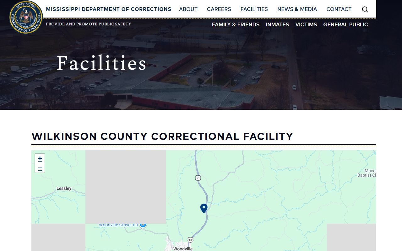 Wilkinson County inmate housing on the MDOC Wilkinson County Correctional Facility page